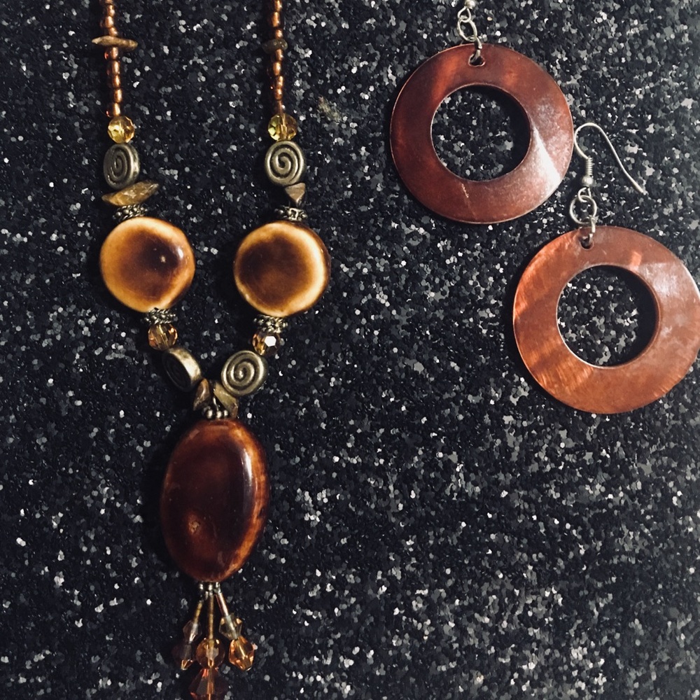 Earring and necklace set-handmade